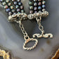 Carolyn Pollack Vintage Sterling Silver Amethyst & Pearls Toggle Bracelet For Women