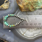 Sterling 4-6mm Navajo Pearl Southwester Style & 5mm Turquoise Bead Hoop Earrings For Women