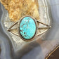 Sterling Silver Native American Oval Turquoise Split Shank Bracelet For Women