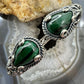 Carolyn Pollack Sterling Silver Malachite Decorated Hinged Bracelet For Women