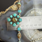 Sterling Silver Southwestern Style Turquoise Cluster 20" Necklace For Women