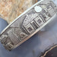 Alex Becenti Native American Sterling Silver Village Life Storyteller Unisex Bracelet