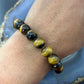 Carolyn Pollack Sterling Silver Tiger's Eye Beaded w/Horse Head Clasp Bracelet For Women