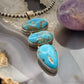 Sterling Silver Southwestern Style 3 Kingman Turquoise Pendant For Women #3