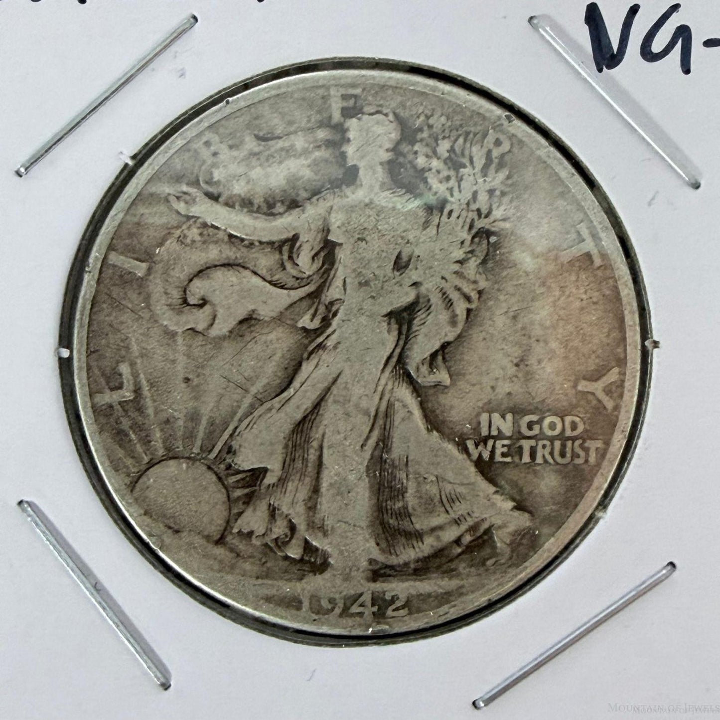 1942 US Walking Liberty Half Dollar 90% Silver VG-F #20126-4
