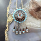 Abel Soseeah Native American Sterling Silver Zuni Inlay Sunface Pendant/Brooch For Women