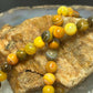 Sterling Silver 8mm Round Yellow Jasper 16" Necklace For Women