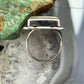 Native American Sterling Silver Rectangle Boulder Ribbon Turquoise Bar Ring Size 7.25 For Women