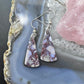 Sterling Silver Triangle Saganite Agate Slab Dangle Earrings For Women #120