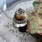 Sterling Silver Southwestern Style Teardrop Pilbara Picasso Jasper Ring Size 11 For Women