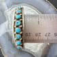 Elton Cadman Native American Sterling Silver Turquoise Single Row Bracelet For Women