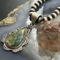 Sterling Silver Southwestern Style Teardrop Turquoise Pendant For Women