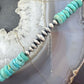 Sterling Silver Southwestern Style Blue Turquoise Beads &Starling Beads 18" Necklace For Women  #1