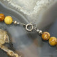 Sterling Silver 8mm Round Snakeskin Jasper 16" Necklace For Women