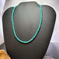 Sterling Silver 4mm Turquoise Rounded Beads 16" Necklace For Women
