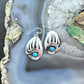 Native American Sterling Silver Bear Claw w/Turquoise Dangle Earrings For Women