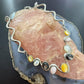 Carolyn Pollack Sterling Silver Yellow & Pink MOP & Smoky Quartz Zigzag Necklace For Women