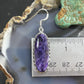 Sterling Silver Southwestern Style Oval Charoite Dangle Earrings For Women