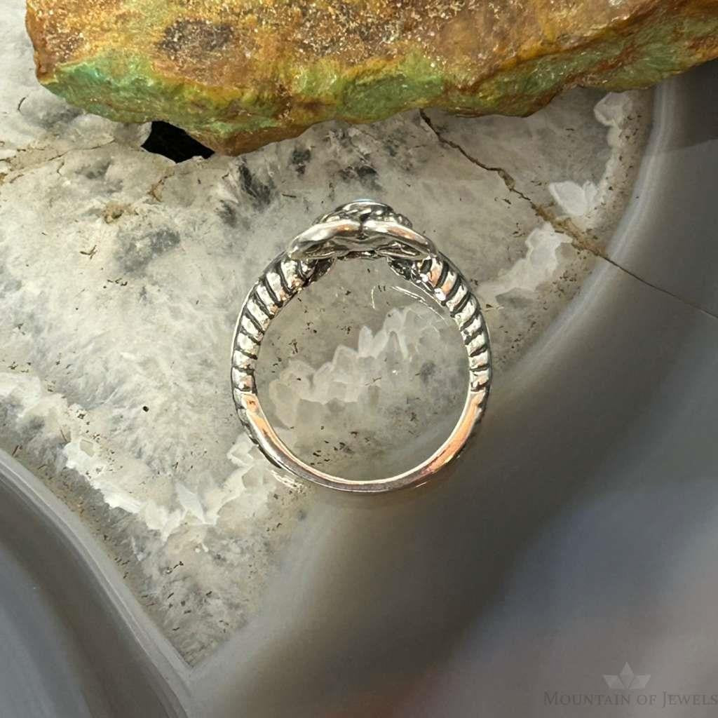 Carolyn Pollack Sterling Silver Teardrop Turquoise Decorated Ring For Women