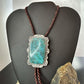 Sterling Silver Southwestern Style Large Shattuckite Decorated Bolo Tie For Men
