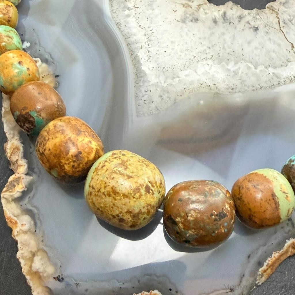 Desert Rose Trading Sterling Silver Graduated Turquoise Beads Necklace For Women