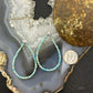 Sterling Silver Faceted Turquoise Hoop Dangle Earrings For Women