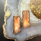 Sterling Silver Agate Slab Dangle Earrings For Women #403