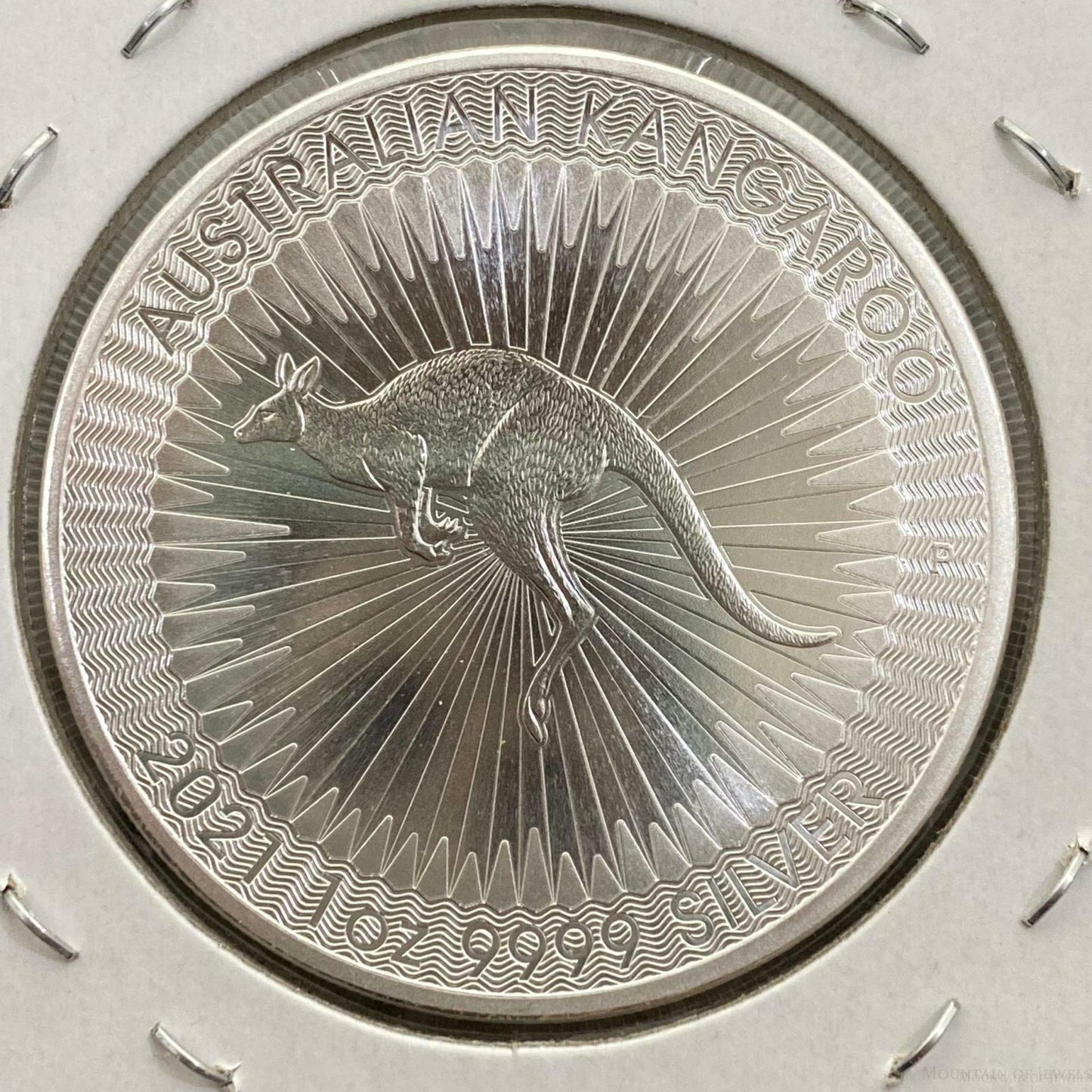 2021 1.0 Ounce .9999 Fine Silver Australian Kangaroo BU #12722-4