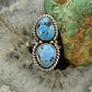 Sterling Silver Southwestern Style 2 Golden Hill Turquoise Ring Size 8.75 For Womenize