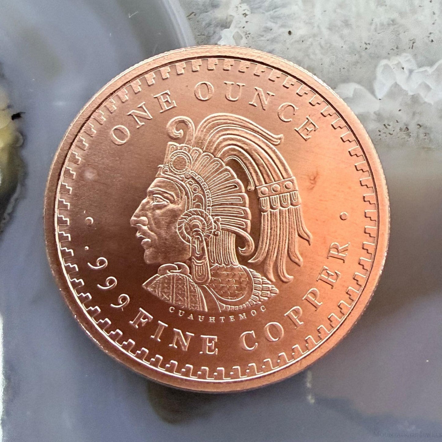 New Tube of 20 One AVDP Ounce .999 Fine Copper Mexico Cuauhtemoc Rounds Mint