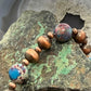 Southwestern Style 4-8mm Copper Navajo Pearl Beads &10mm Jasper Stretch Bracelet For Women