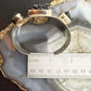 Vintage Lapidaria Barrera Mexico Silver 950 Black Druzy Quartz Cuff For Women
