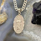 Sterling Silver Double Sided Sacred Saint Pendant with Necklace 18"