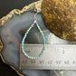 Sterling Silver Faceted Turquoise Hoop Dangle Earrings For Women