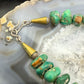 Vintage Sterling Silver Native American Natural Chunky Turquoise 14" Necklace For Women