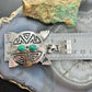 Alonzo Mariano Sterling Silver Overlay Turtle & 2 Turquoise Unisex Pendant