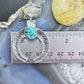 Gary Custer Native American Sterling Silver Tufa Cast Turquoise Naja Unisex Pendant