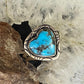 Native American Sterling Silver Chinese Turquoise Heart Ring Size 6 For Women