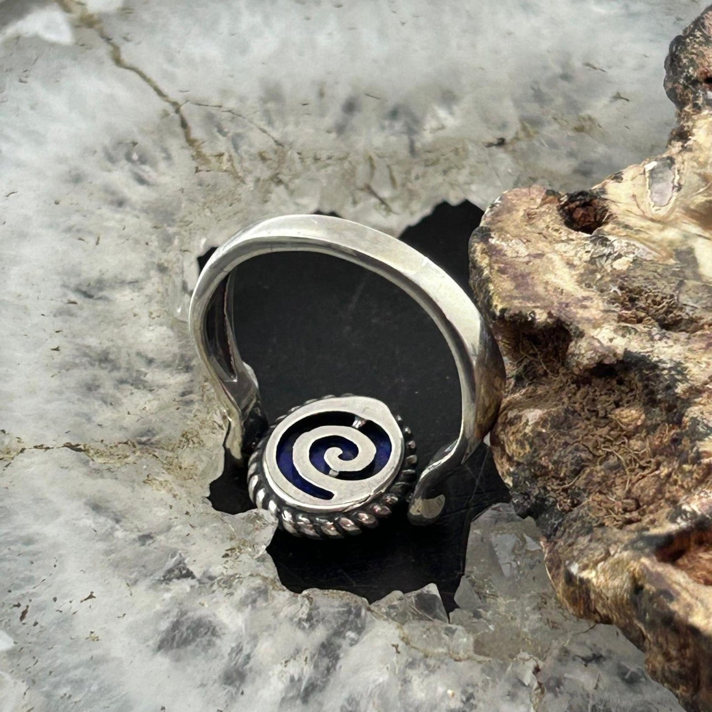 Carolyn Pollack American West Sterling Silver Oval Lapis Reversible Ring For Women