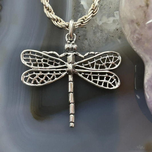 Sterling Silver Fashion Dragonfly Pendant