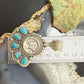 Sterling Silver Southwestern Style 1942 Mercury Dime & Kingman Turquoise Pendant