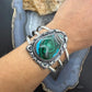 Sterling Silver Southwestern Style Azurite Malachite Decorated Bracelet For Women