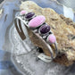 Native American Sterling Silver Pink Conch & Purple Spiny Oyster Bracelet For Women