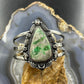 Sterling Silver Southwestern Style Large Teardrop Variscite Bracelet For Women