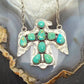 Sterling Silver Southwestern Style Kingman Turquoise Thunderbird Pendant Necklace #2