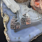 Brad Panteah Sterling Silver Spirit Bear w/Petroglyph Symbols Dangle Earrings For Women