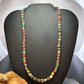 Sterling Silver 6mm Cube Dahlia Composite Beads 20" Necklace For Women