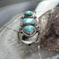 Sterling Silver Southwestern Style Sonora Gold Turquoise Adjustable Ring For Women