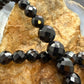 Carolyn Pollack Sterling Silver Round Faceted Onyx 16"-19" Necklace For Women