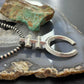 Gary Custer Navajo Sterling Silver Tufa Cast Native Cross Naja Unisex Pendant